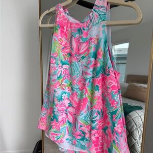 Lilly Pulitzer Pink and Green Floral Top